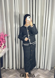 Ensemble veste et jupe en tweed