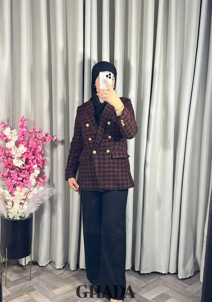 Veste en tweed boutonnée