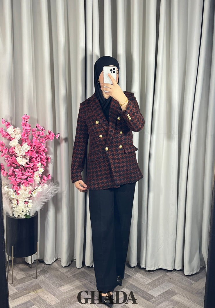 Veste en tweed boutonnée