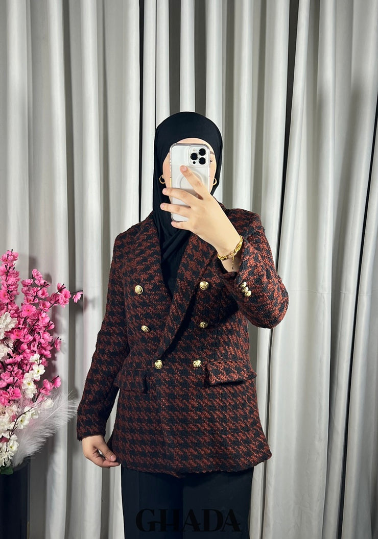 Veste en tweed boutonnée