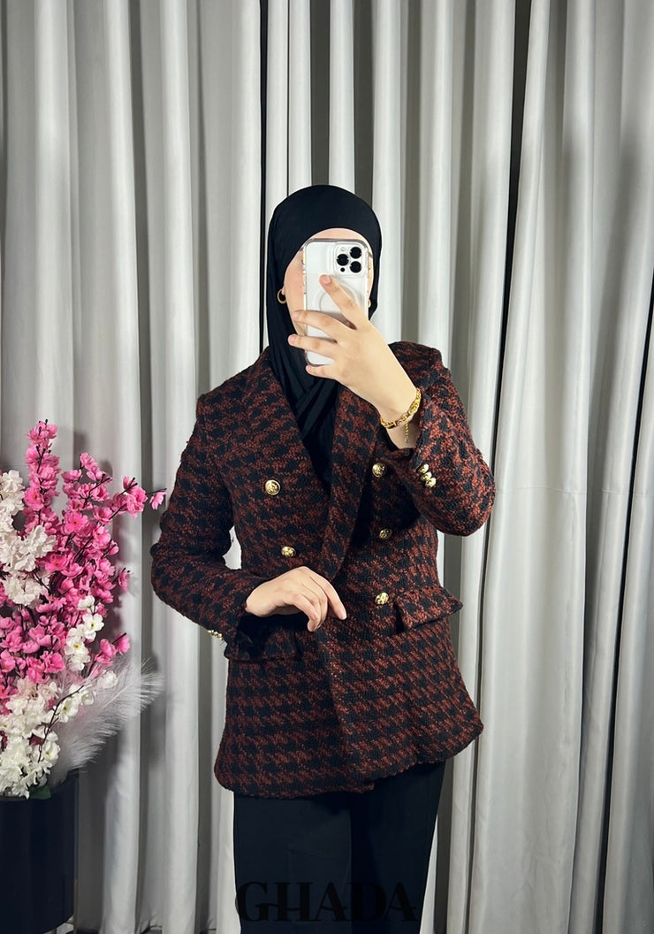 Veste en tweed boutonnée