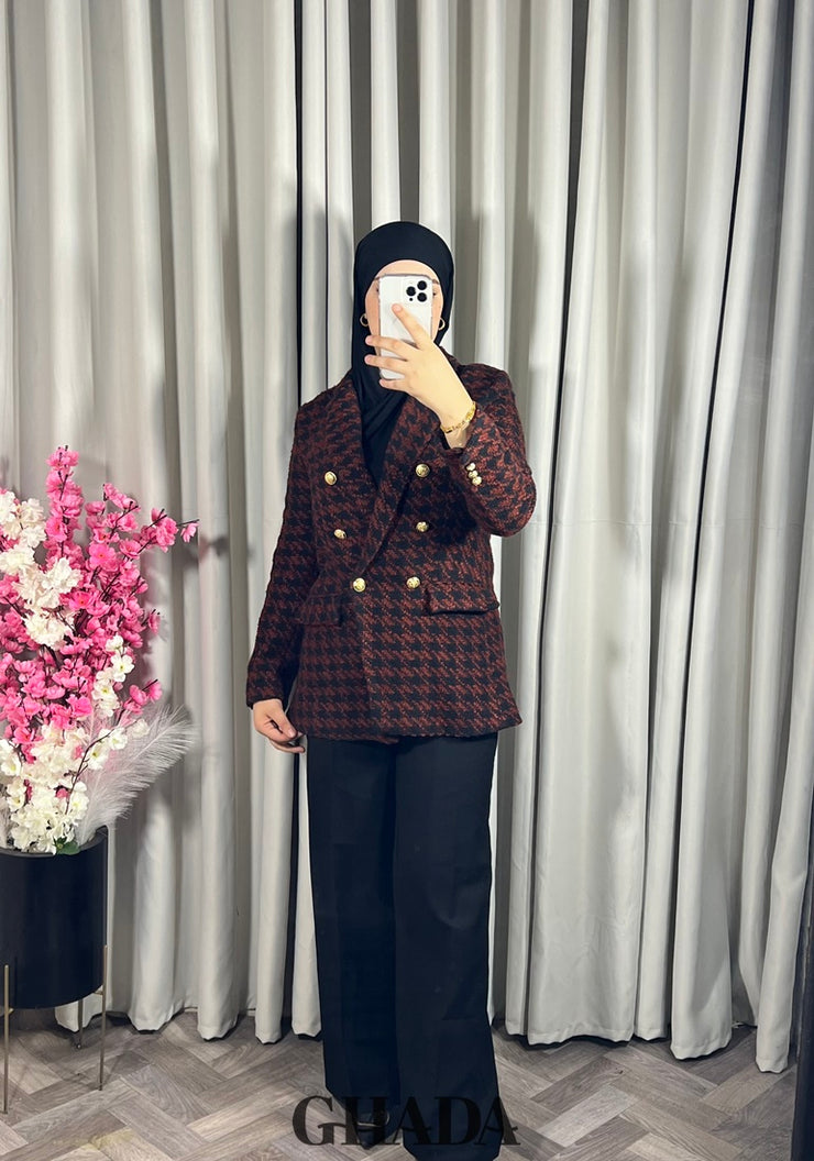 Veste en tweed boutonnée