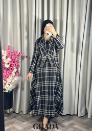 Ensemble robe avec veste en tweed