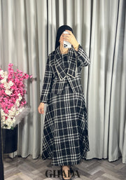 Ensemble robe avec veste en tweed