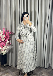 Ensemble robe avec veste en tweed