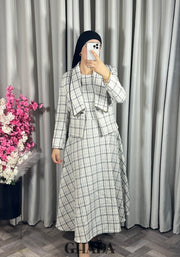Ensemble robe avec veste en tweed