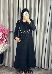 Ensemble robe avec veste en tweed