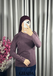 Pull en maille col rond