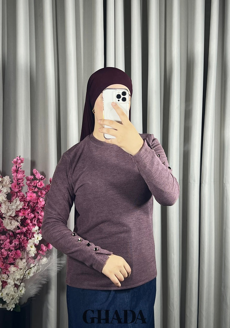 Pull en maille col rond