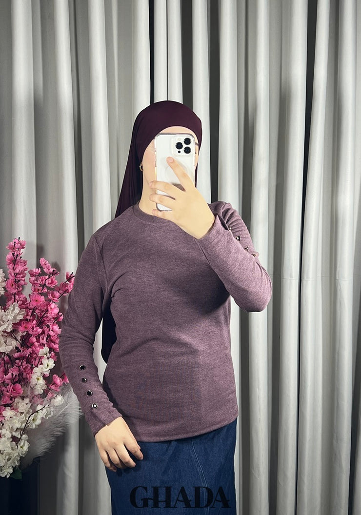 Pull en maille col rond