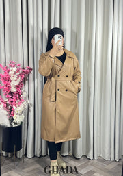 Trench-coat en simili cuir