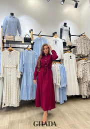 Ensemble chemise avec jupe en Bordeaux