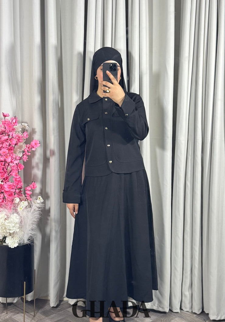 Ensemble veste et jupe en noir
