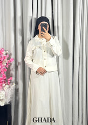 Ensemble veste et jupe en blanc
