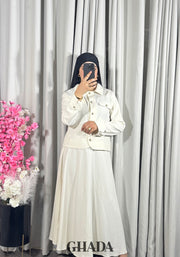 Ensemble veste et jupe en blanc