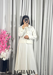 Ensemble veste et jupe en blanc