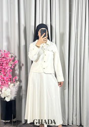 Ensemble veste et jupe en blanc