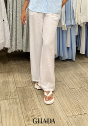 Pantalon en lin blanc