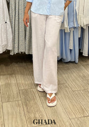 Pantalon en lin blanc