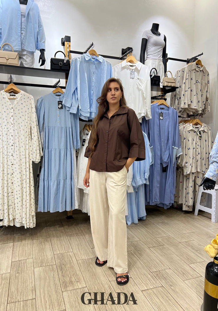 Chemise en marron