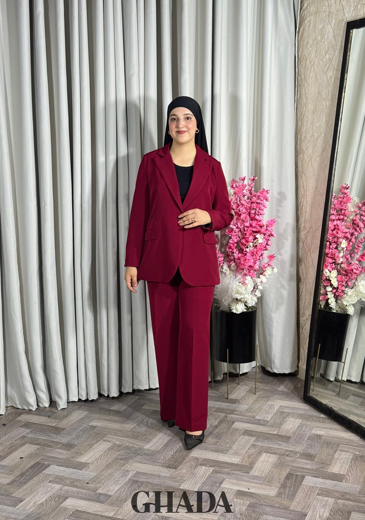 Ensemble Tailleur en Bordeaux