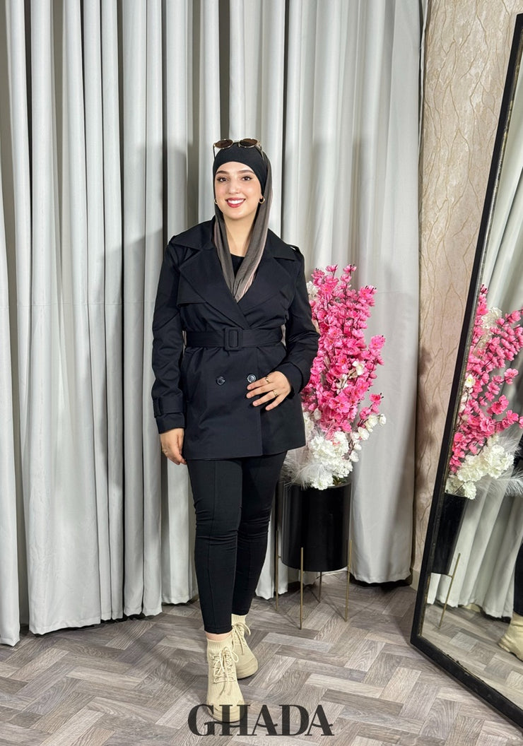 Trench-coat en noir