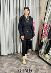 Trench-coat en noir