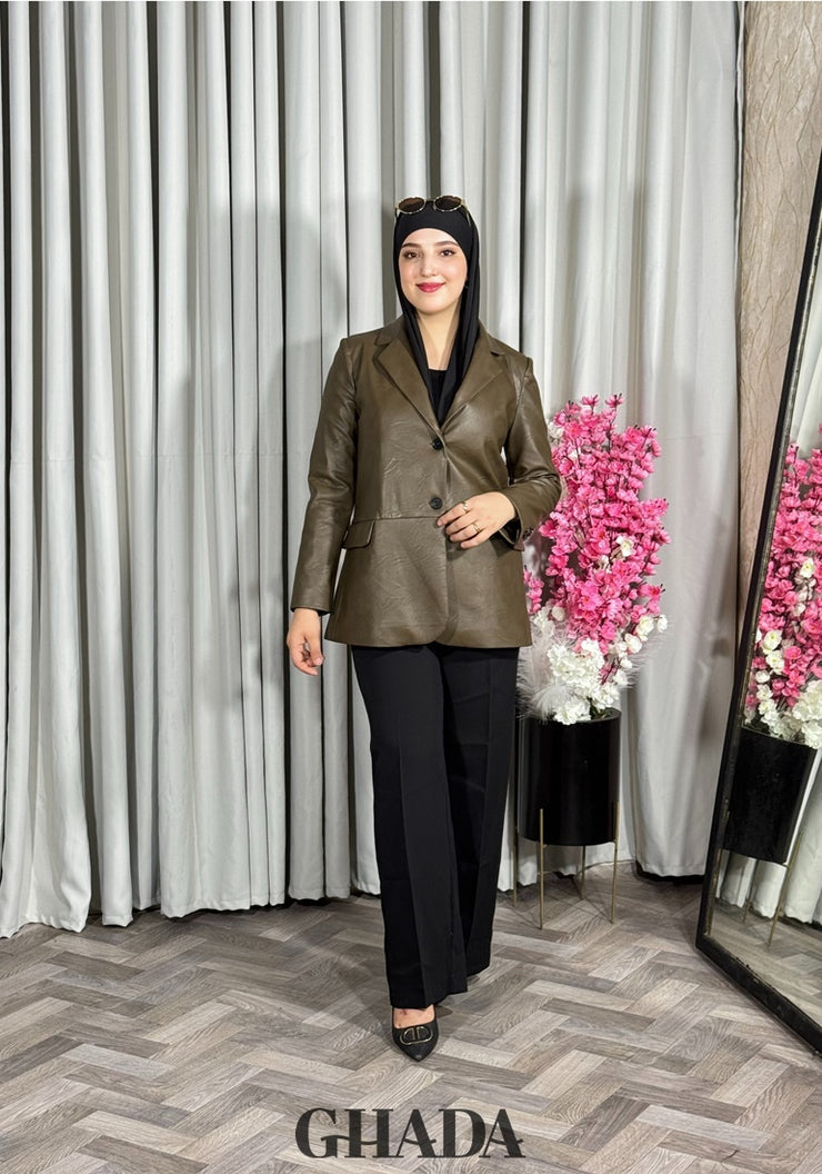 Veste en simili-cuir