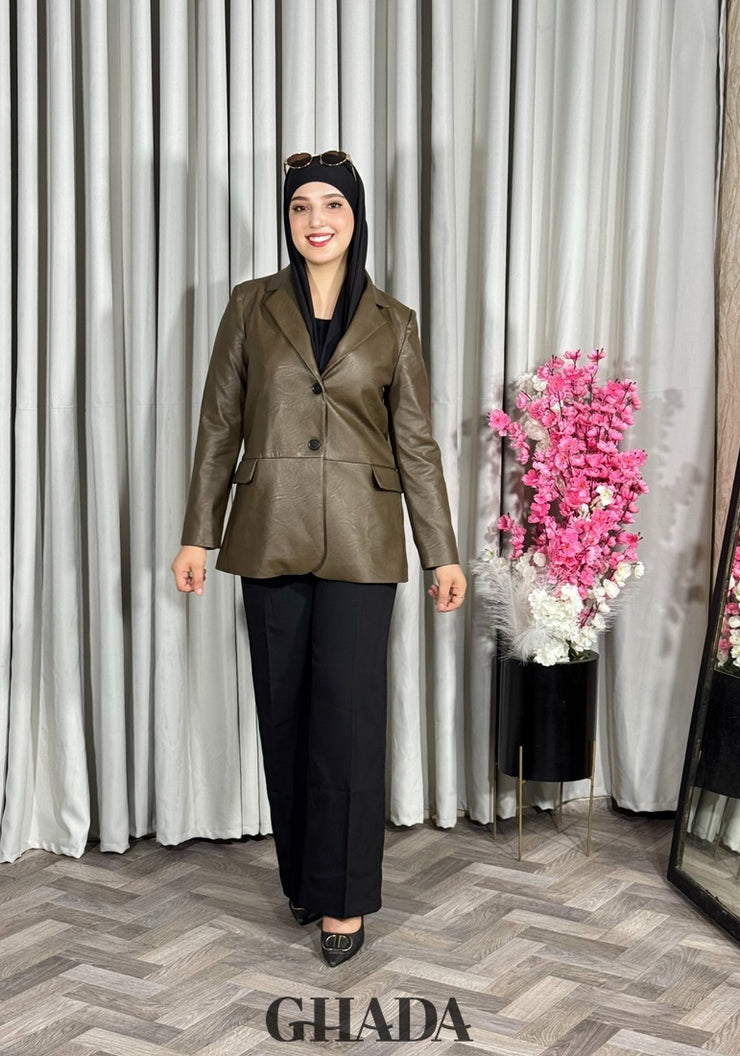 Veste en simili-cuir