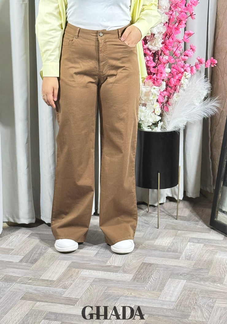 Pantalon marron caramel