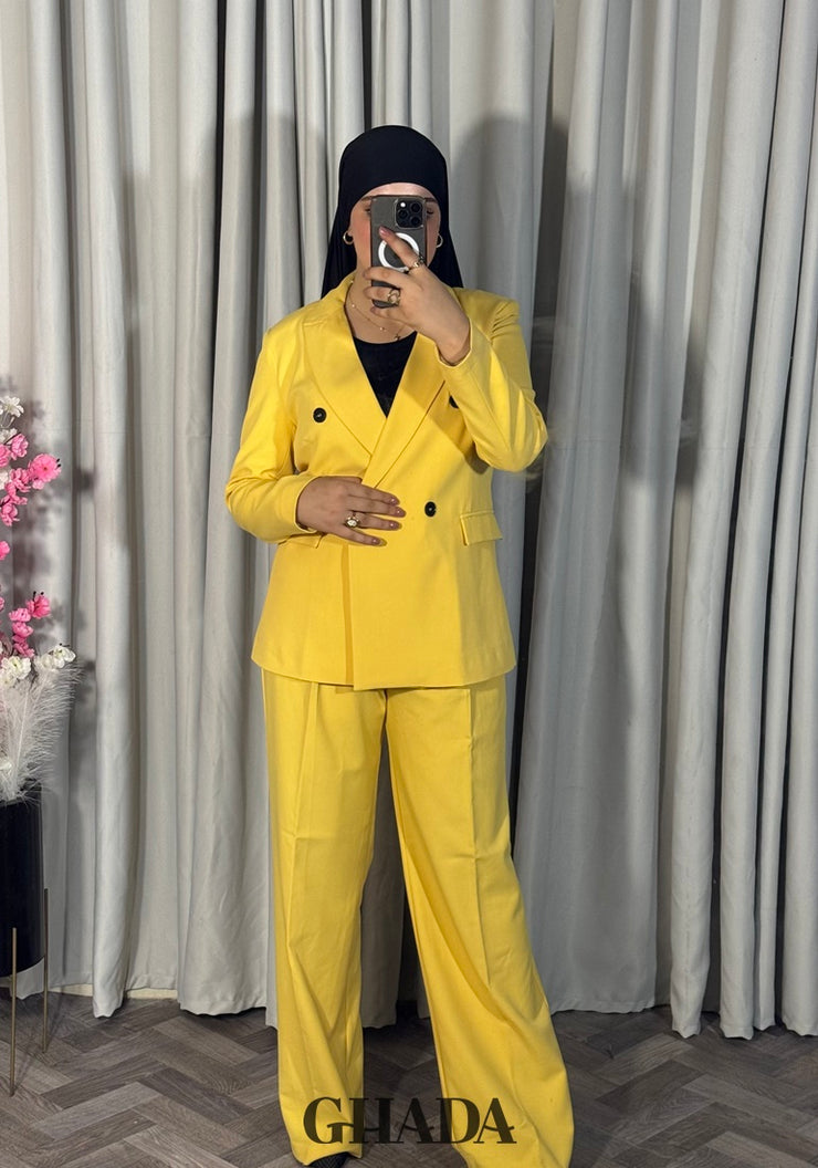 Ensemble tailleur en jaune