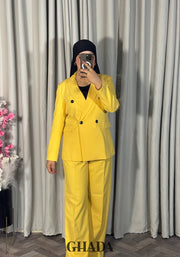 Ensemble tailleur en jaune