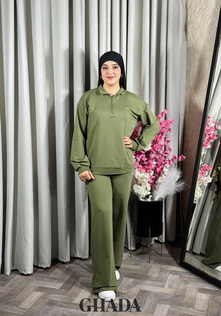 Ensemble survêtement en vert kaki