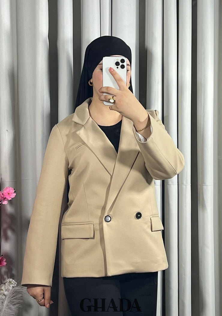 Veste courte en beige