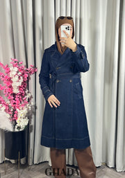 Trench long en denim