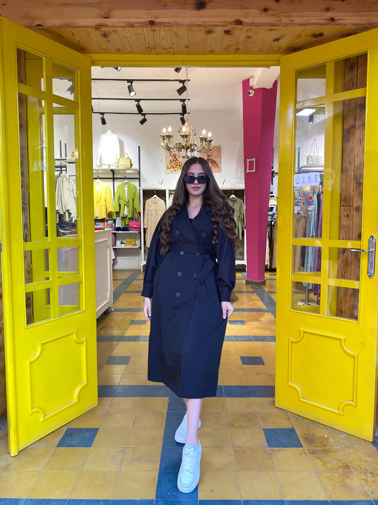 Trench long en noir