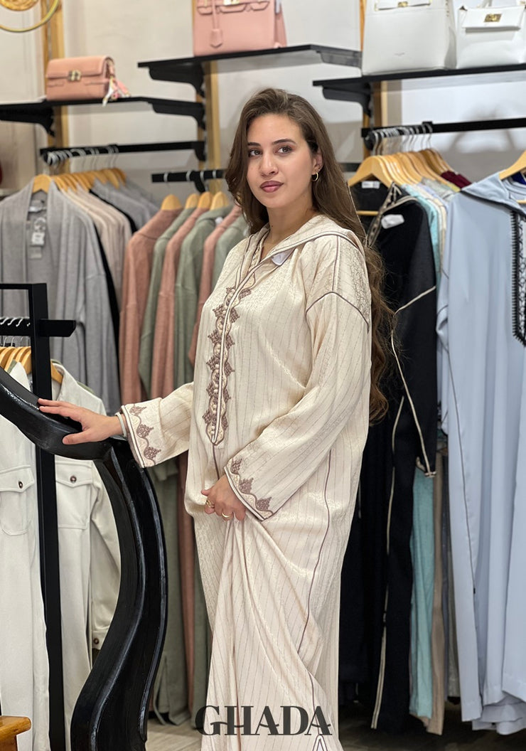 Djellaba deux pièces en Kamkha