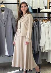 Ensemble avec jupe en beige
