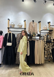 Ensemble satiné en vert