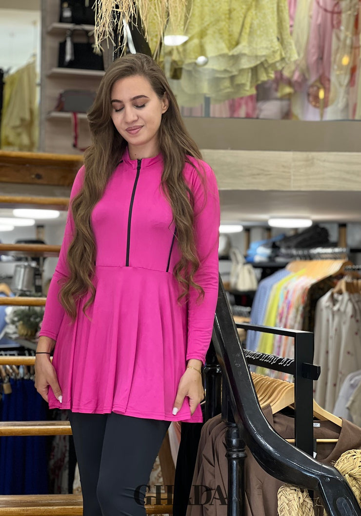 Maillot de bain burkini en rose fuschia
