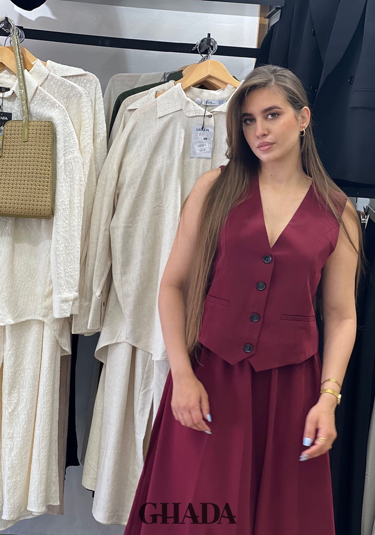 Ensemble gilet et jupe
