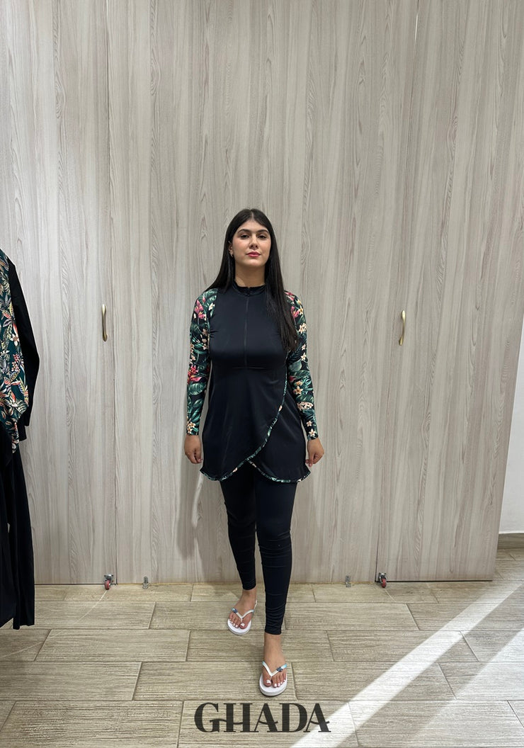 Maillot de bain burkini imprimé floral