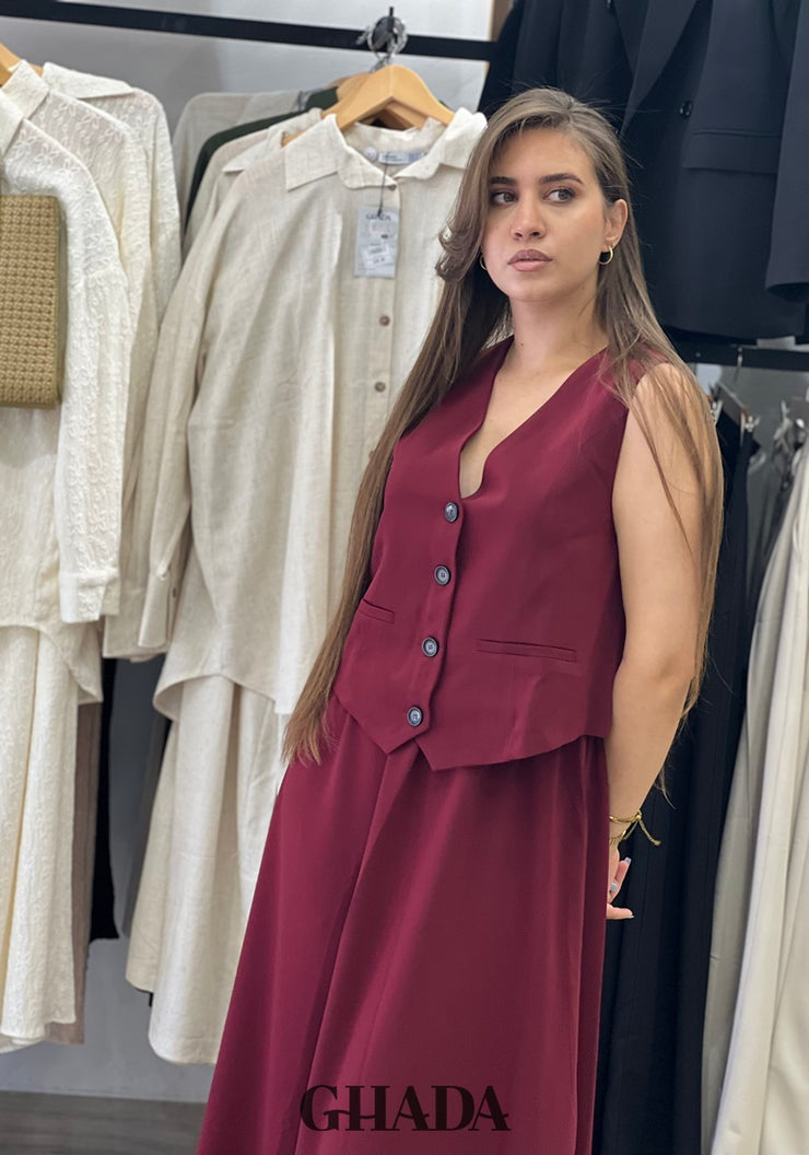 Ensemble gilet et jupe