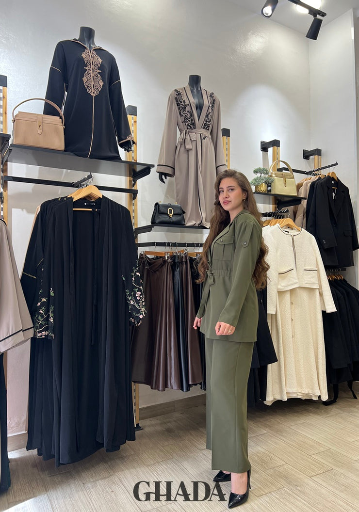 Ensemble en vert kaki - Veste et pantalon