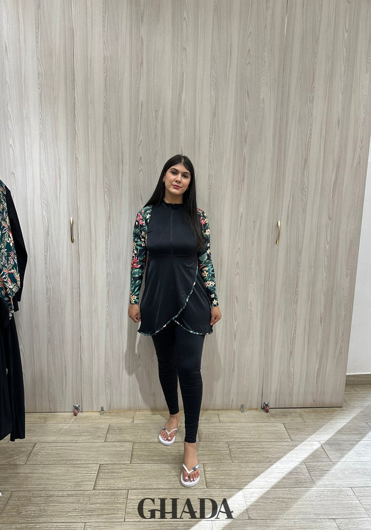 Maillot de bain burkini imprimé floral