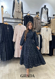 Robe en dentelle noire