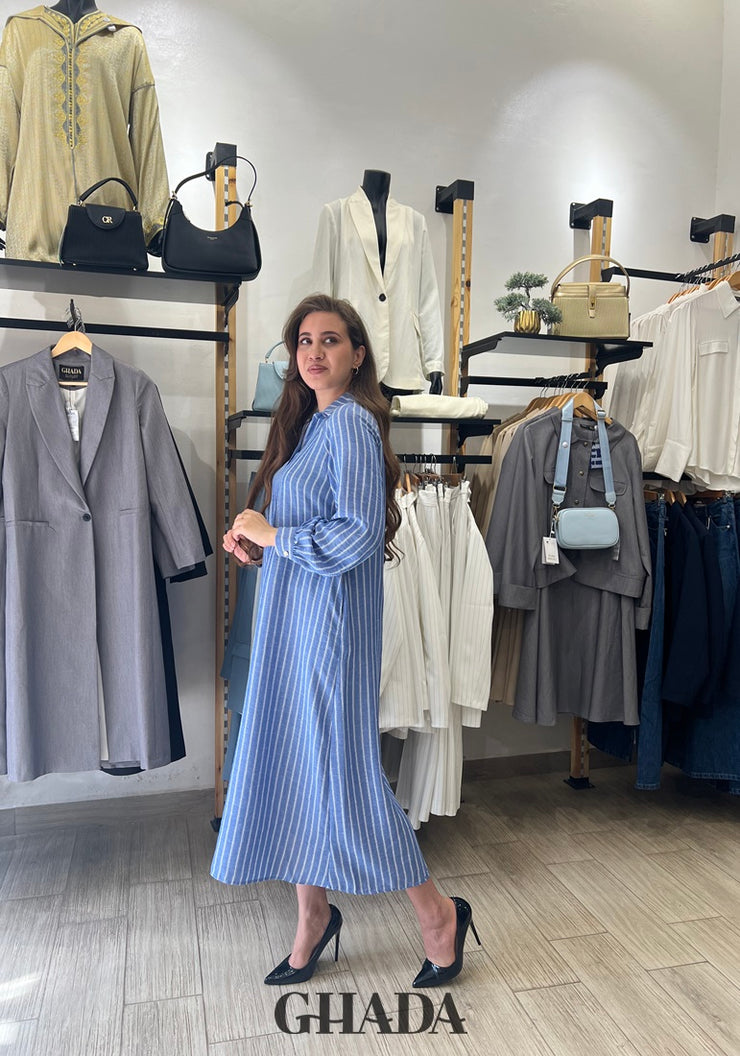 Robe - chemise à rayures