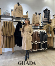 Manteau long en beige