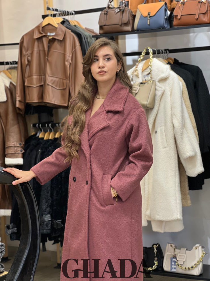Manteau long double boutonnage
