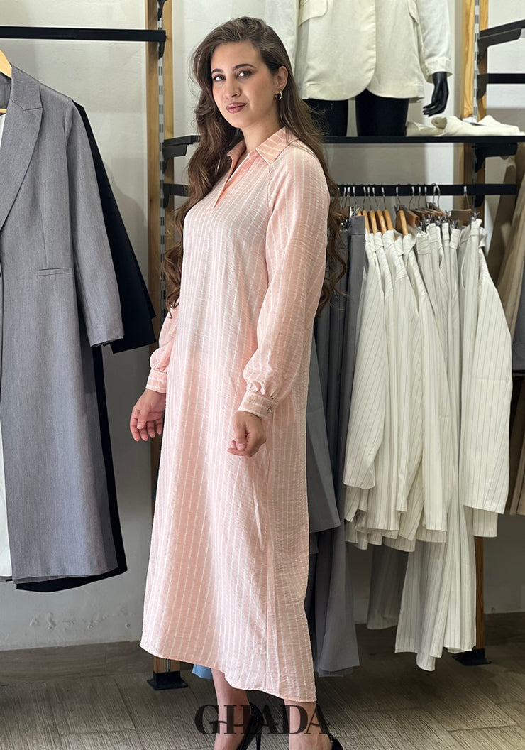 Robe - chemise à rayures